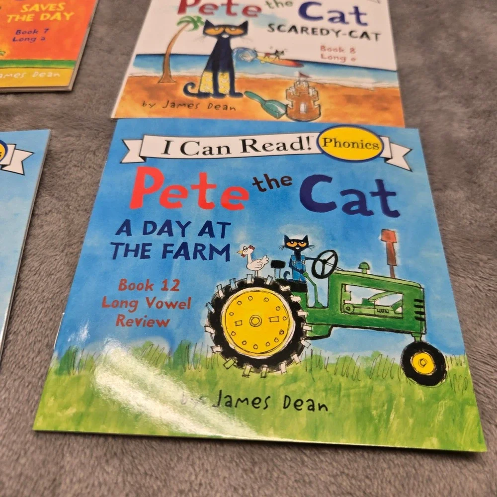 Pete the Cat I Can Read Phonics 12 Book Set James Dean Preschool Kindergarten